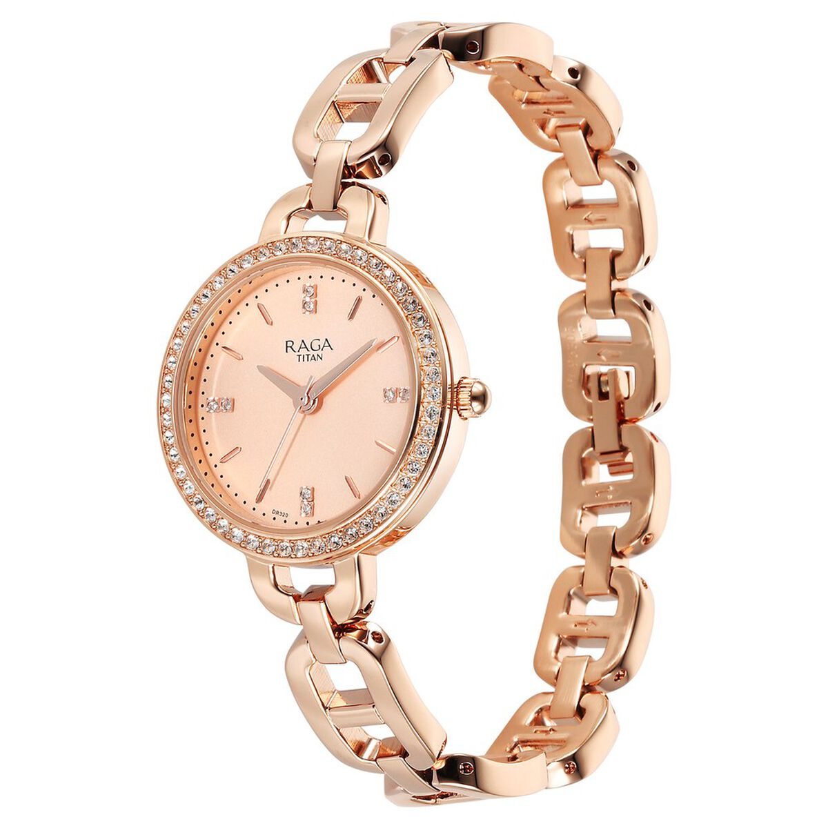 Titan Raga Showstopper Quartz Analog Rose Gold Dial Metal Strap Watch For Women 4
