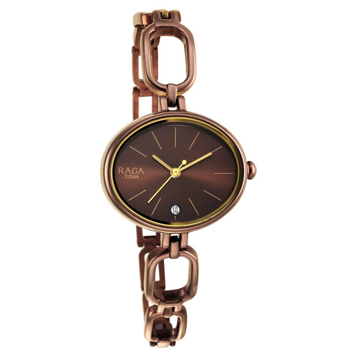 Titan Raga Viva Brown Dial Analog Metal Strap Watch for Women 1