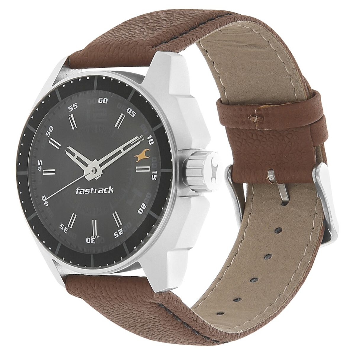 Fastrack Quartz Analog Black Dial Leather Strap Watch for Guys 2
