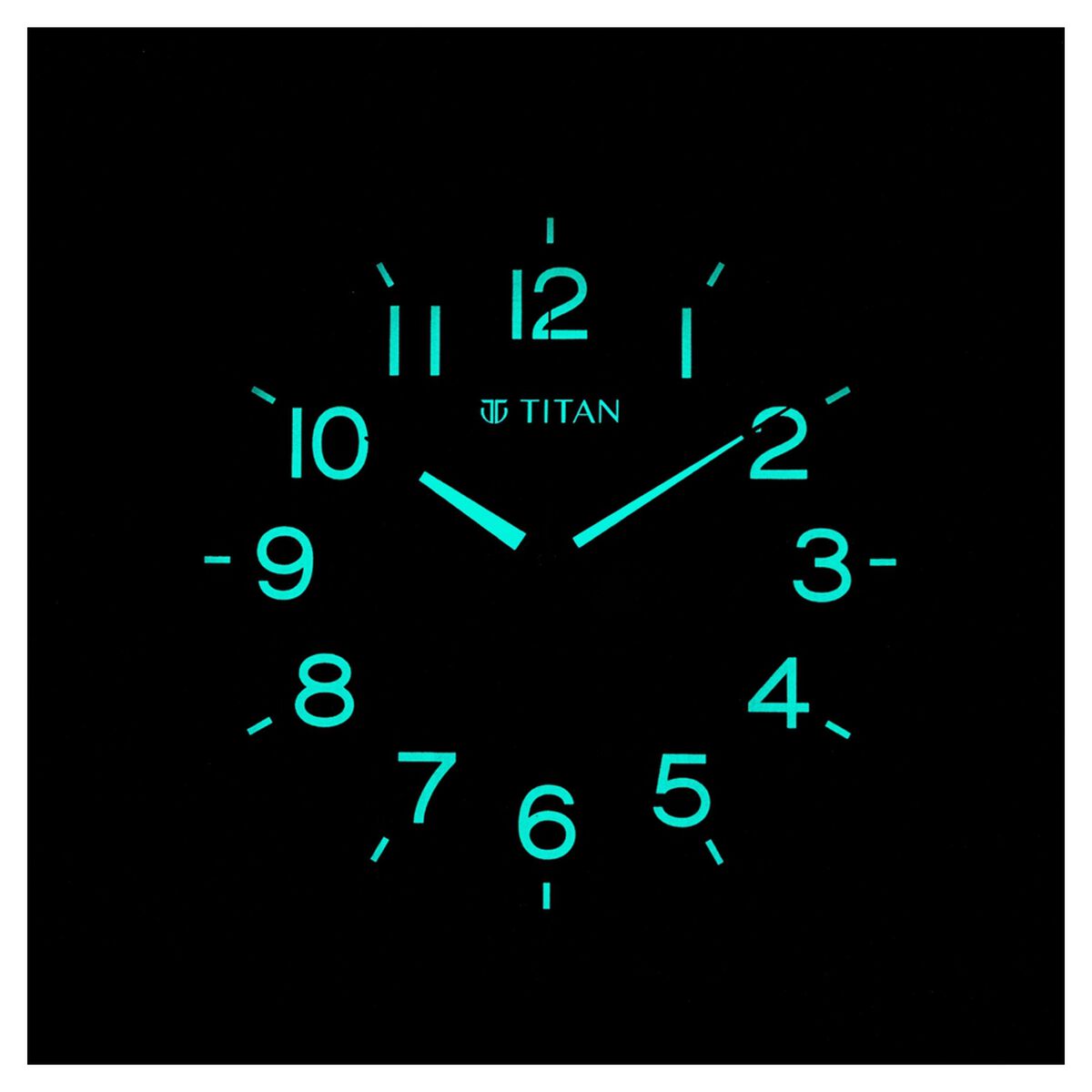 Titan Classic Wall Clock Quartz Analog Black Dial Silent Sweep - 32 CM x 32 CM (Medium) 2