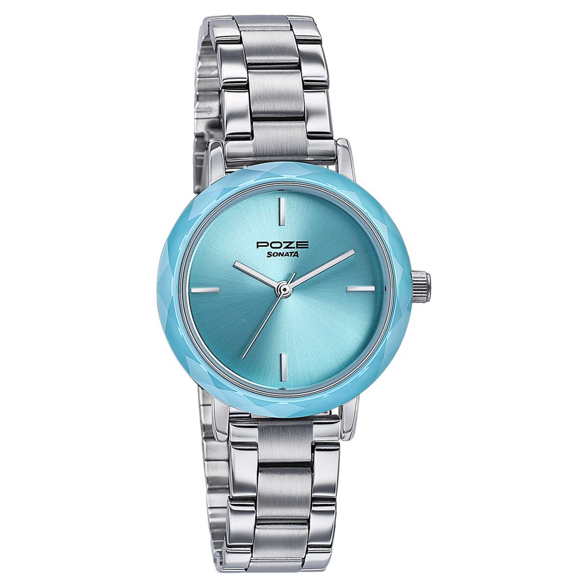 Sonata Poze Quartz Analog Blue Dial Stainless Steel Strap Watch For Women 3