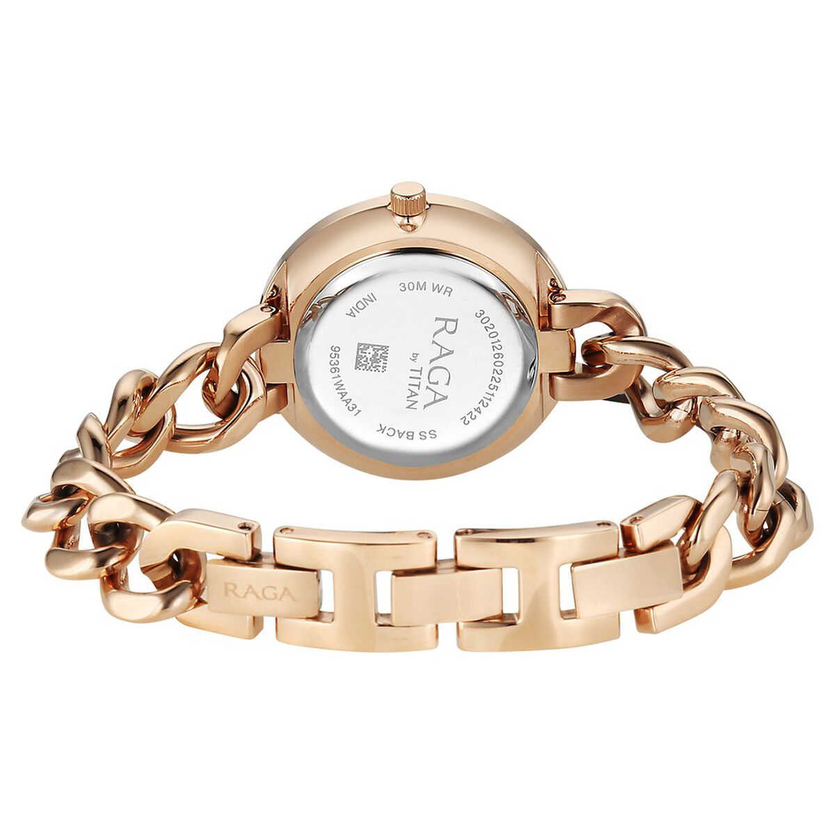 Titan Raga Showstopper Quartz Analog Silver Dial Metal Strap Watch For Women 5