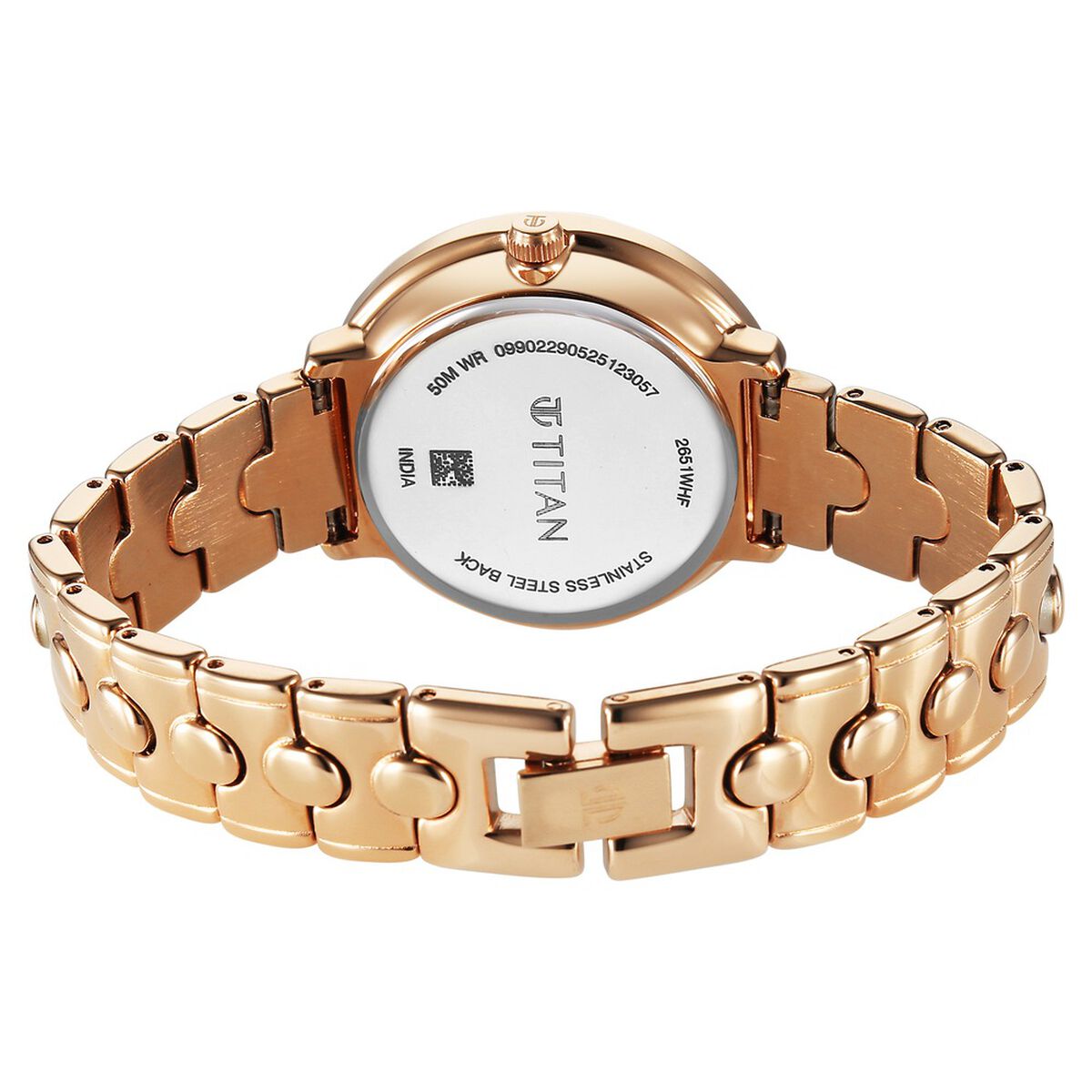 Titan Workwear Quartz Analog Grey Dial Rose Gold Colour Metal Strap Watch For Women 5