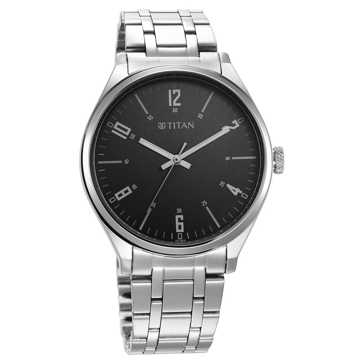 Titan Wrist Wit Quartz Analog Grey Dial Stainless Steel Strap Watch for Men 2