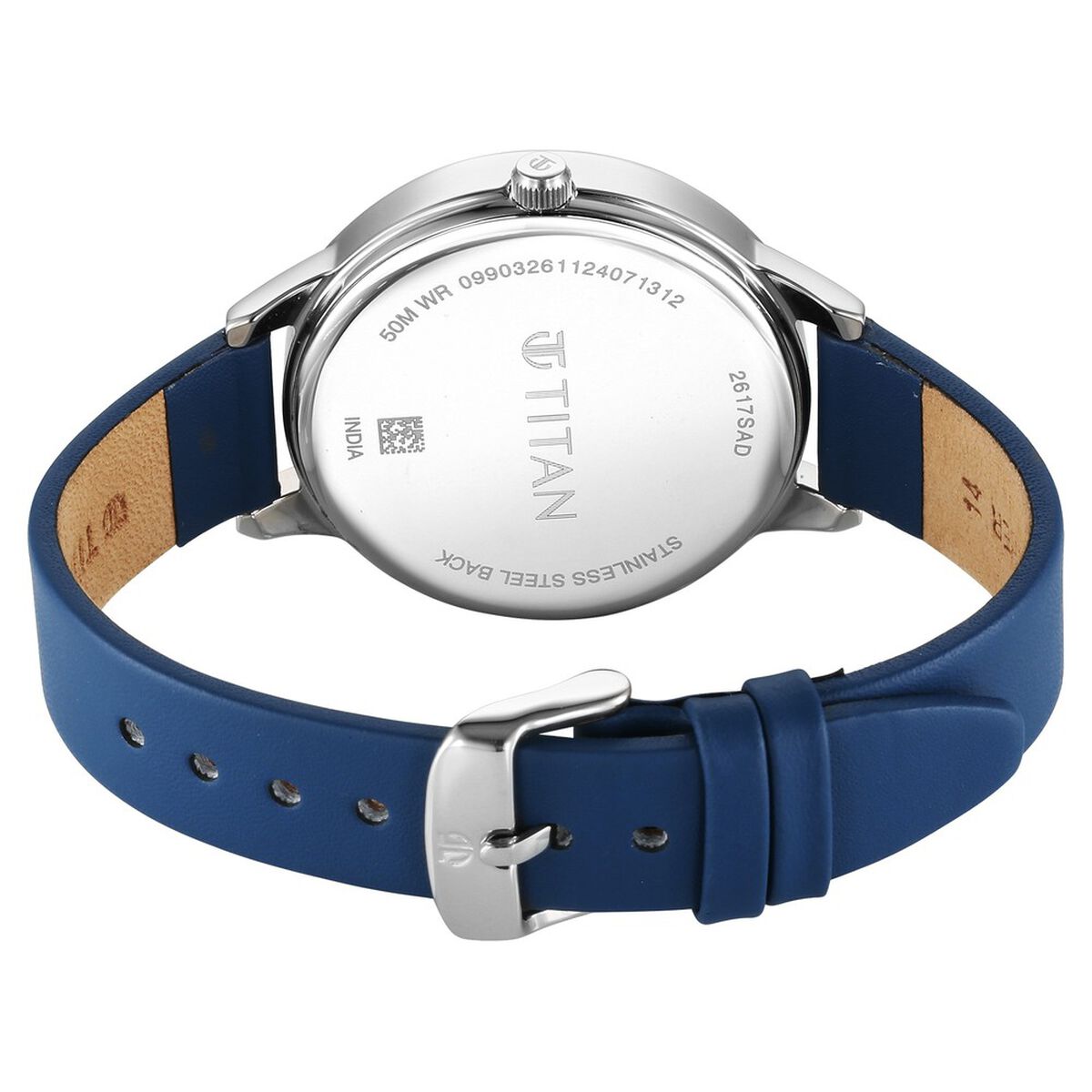 Titan Neo Workwear Quartz Analog Peach Dial Leather Strap Watch For Women 5