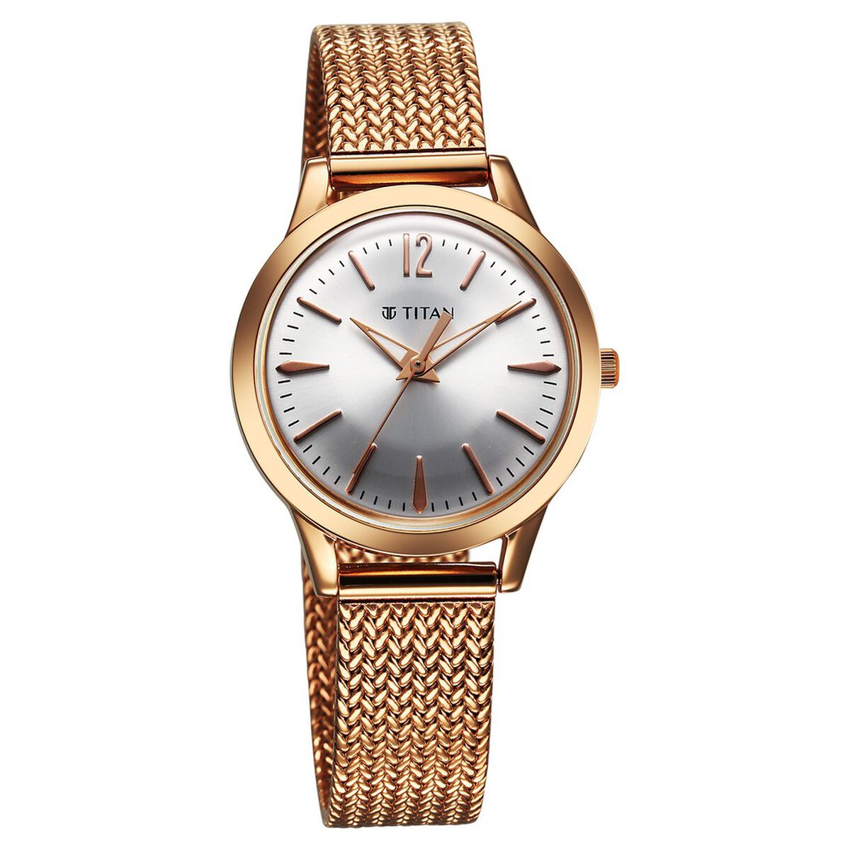 Titan Titan Timeless Urban Quartz Analog Silver Dial Metal Strap Watch For Women 2