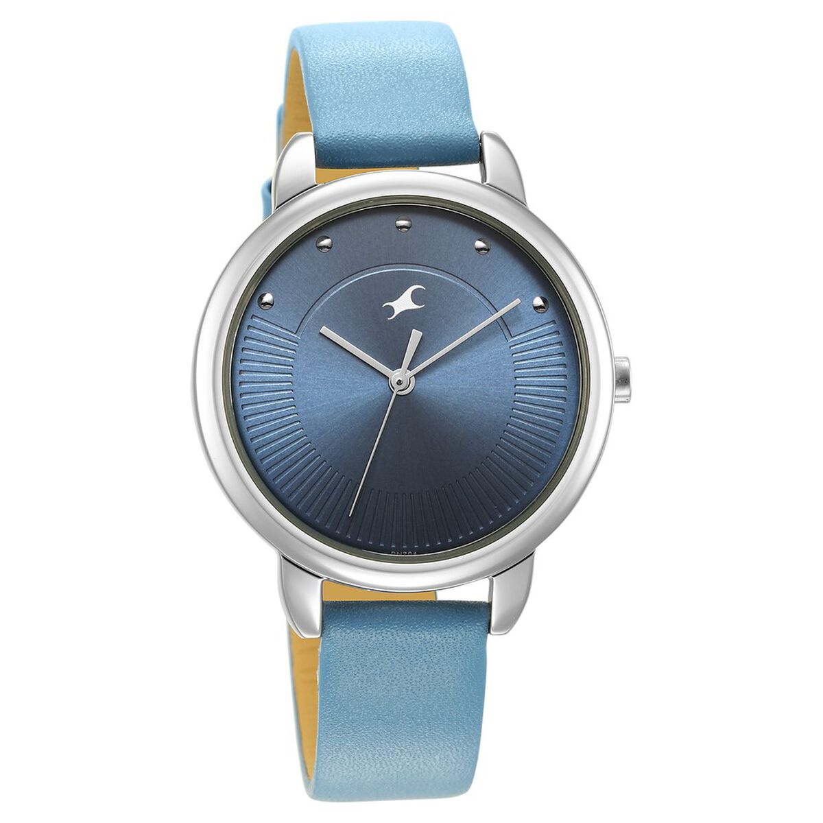 Fastrack Stunners Quartz Analog Blue Dial Leather Strap Watch for Girls 1
