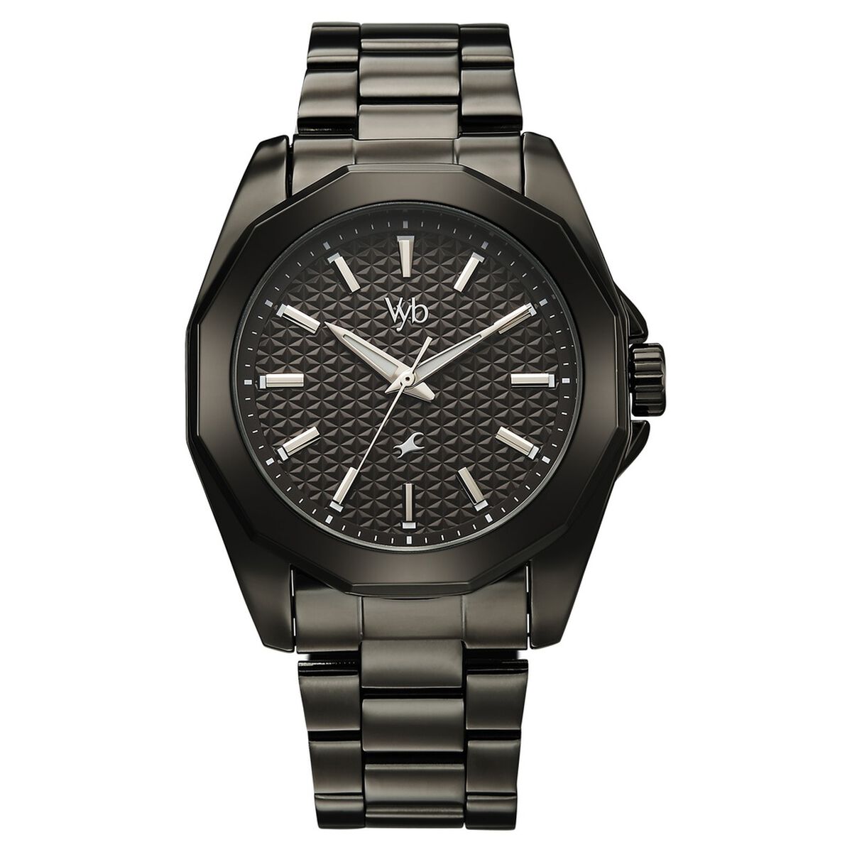 Vyb Challenger By Fastrack Quartz Analog Grey Dial Grey Stainless Steel Strap Watch For Guys 2