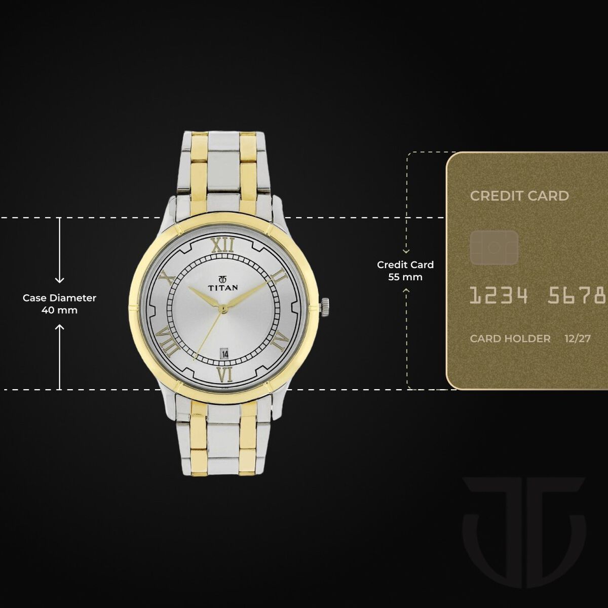 Titan Analog with Date Dial Stainless Steel Strap watch for Men 3