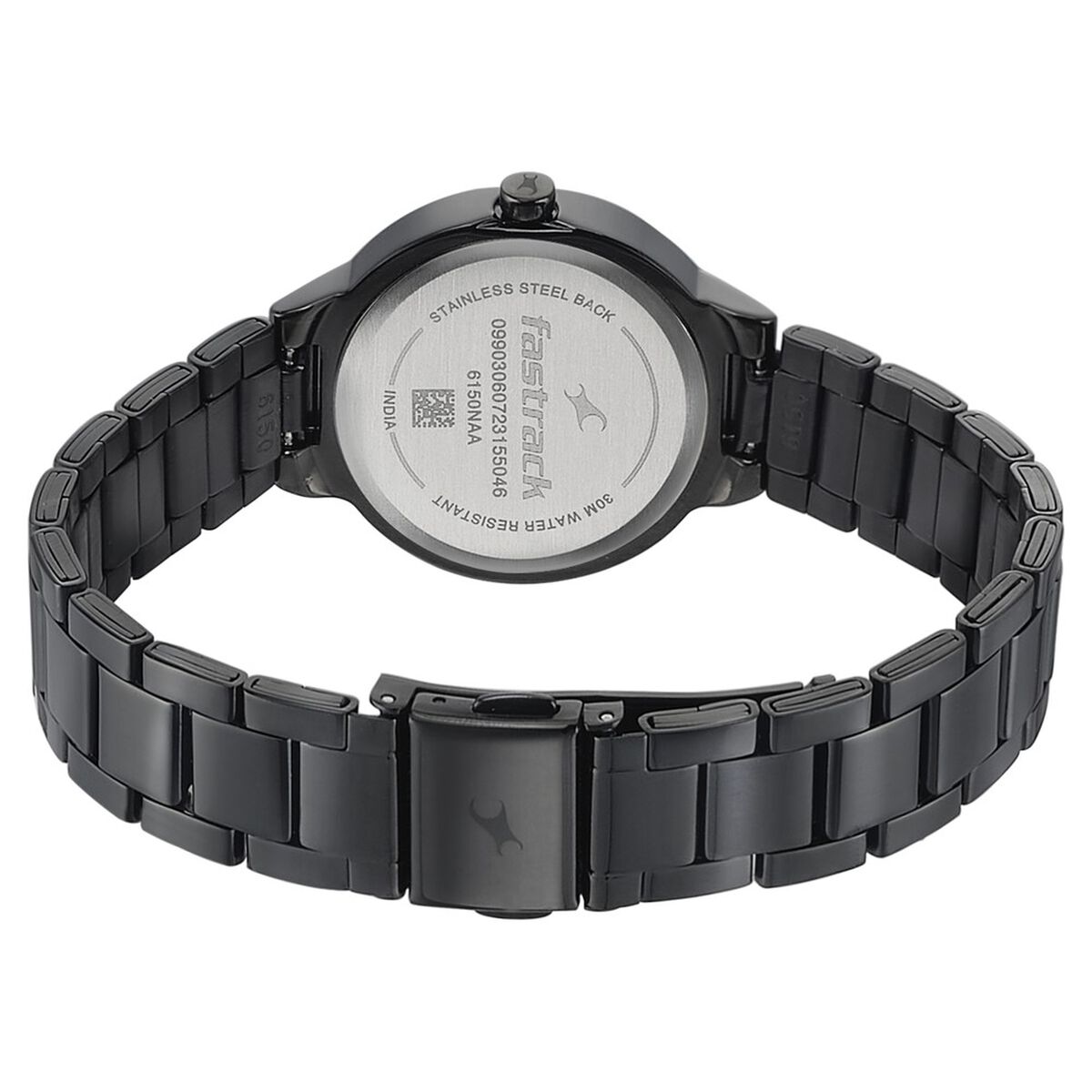 Fastrack Pulse Quartz Analog Black Dial Stainless Steel Strap Watch for Girls 5