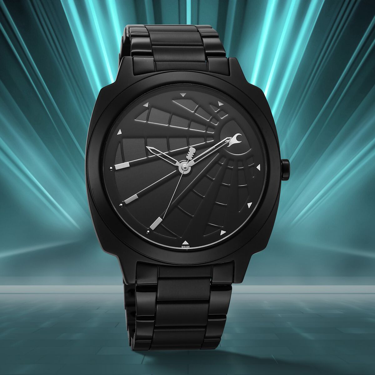 Fastrack Groove Quartz Analog Black Dial Guys Stainless Steel Watch 1