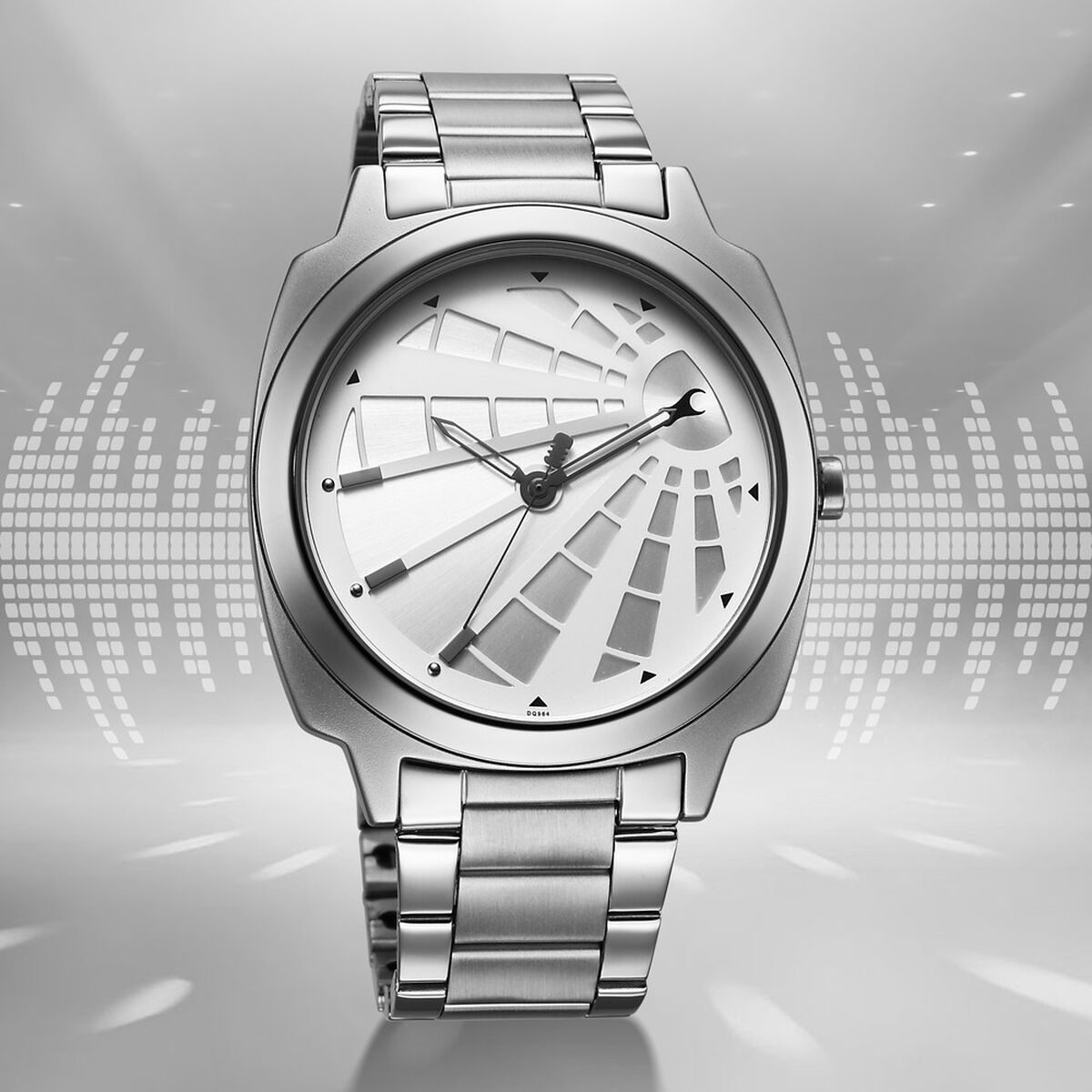 Fastrack Groove Quartz Analog Silver Dial Guys Stainless Steel Watch 1