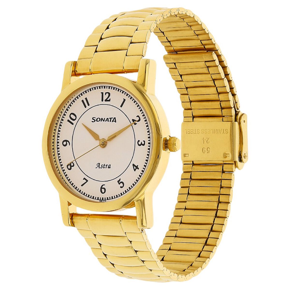 Sonata Quartz Analog White Dial Stainless Steel Strap Watch for Men 2