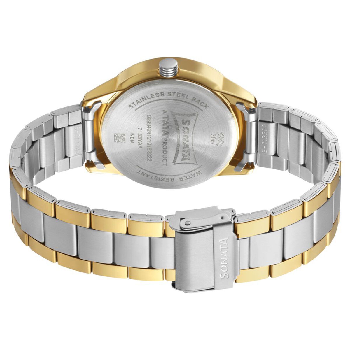 Sonata Quartz Analog with Day and Date Silver Dial Stainless Steel Strap Watch for Men 4
