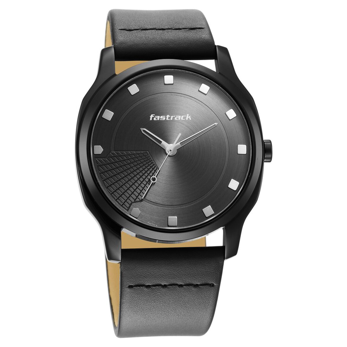Fastrack Stunners Quartz Analog Anthracite Dial Leather Strap Watch for Guys 2