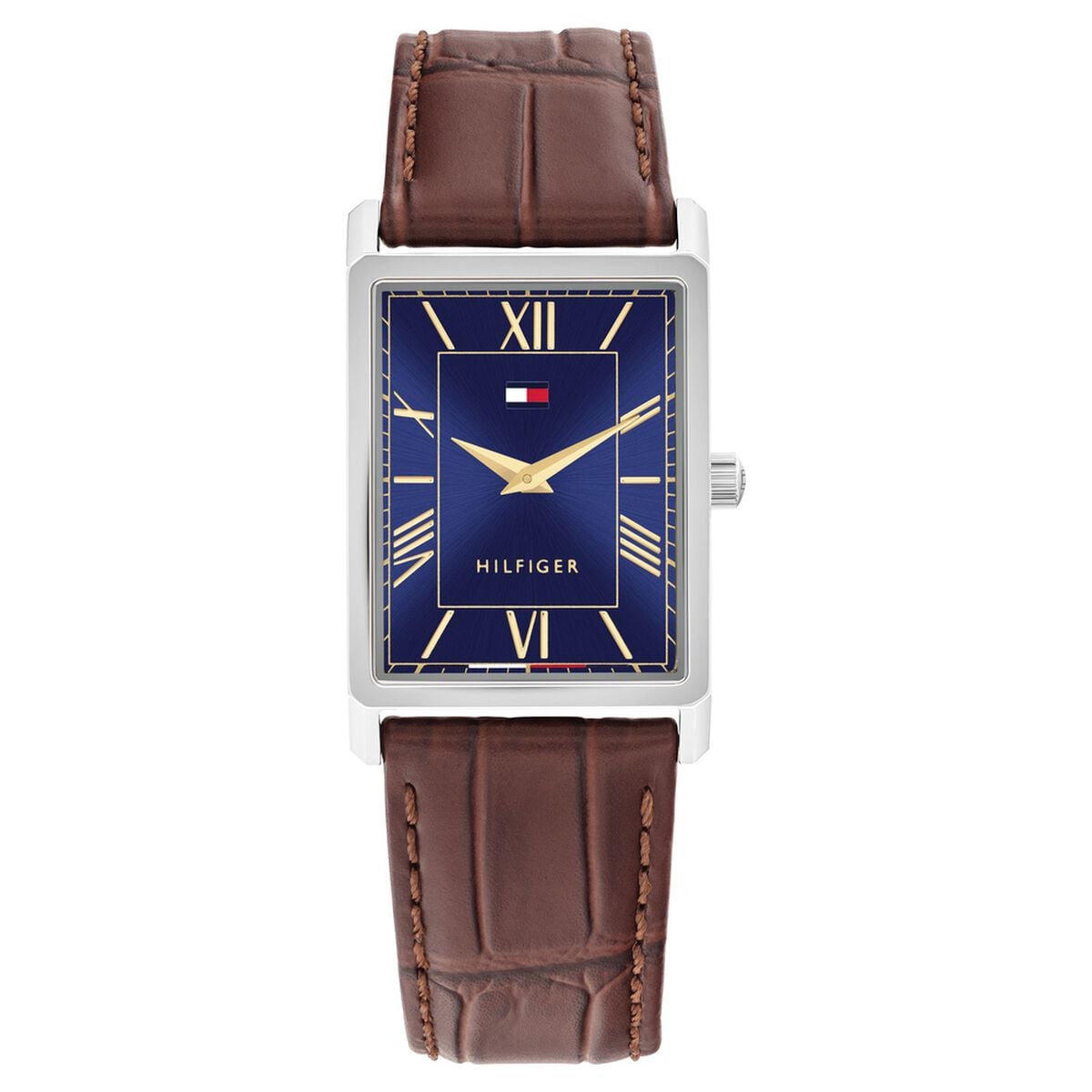 Tommy Hilfiger Quartz Analog Blue Dial Brown Leather Strap Watch For Men 1