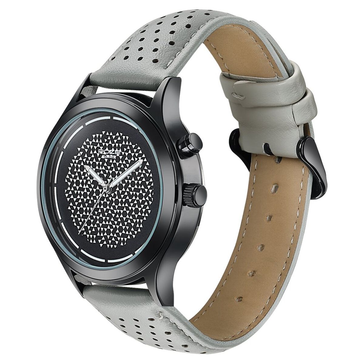 Poze By Sonata Quartz Analog Two Toned Dial Grey PU Leather Strap Watch For Men 5
