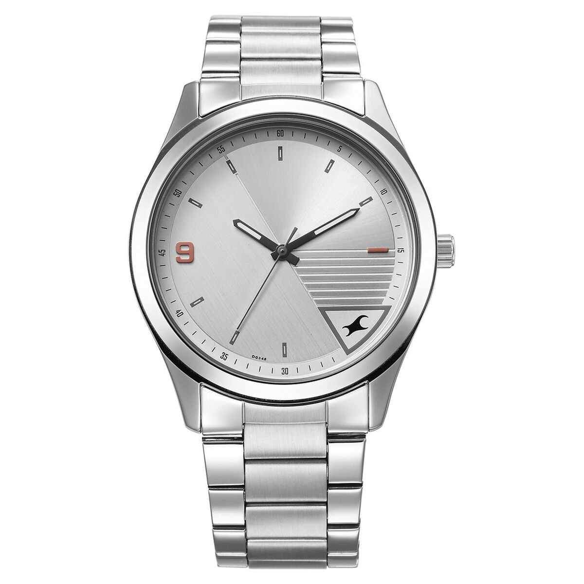 Fastrack Stunners Quartz Analog Silver Dial Silver Metal Strap Watch For Guys 1