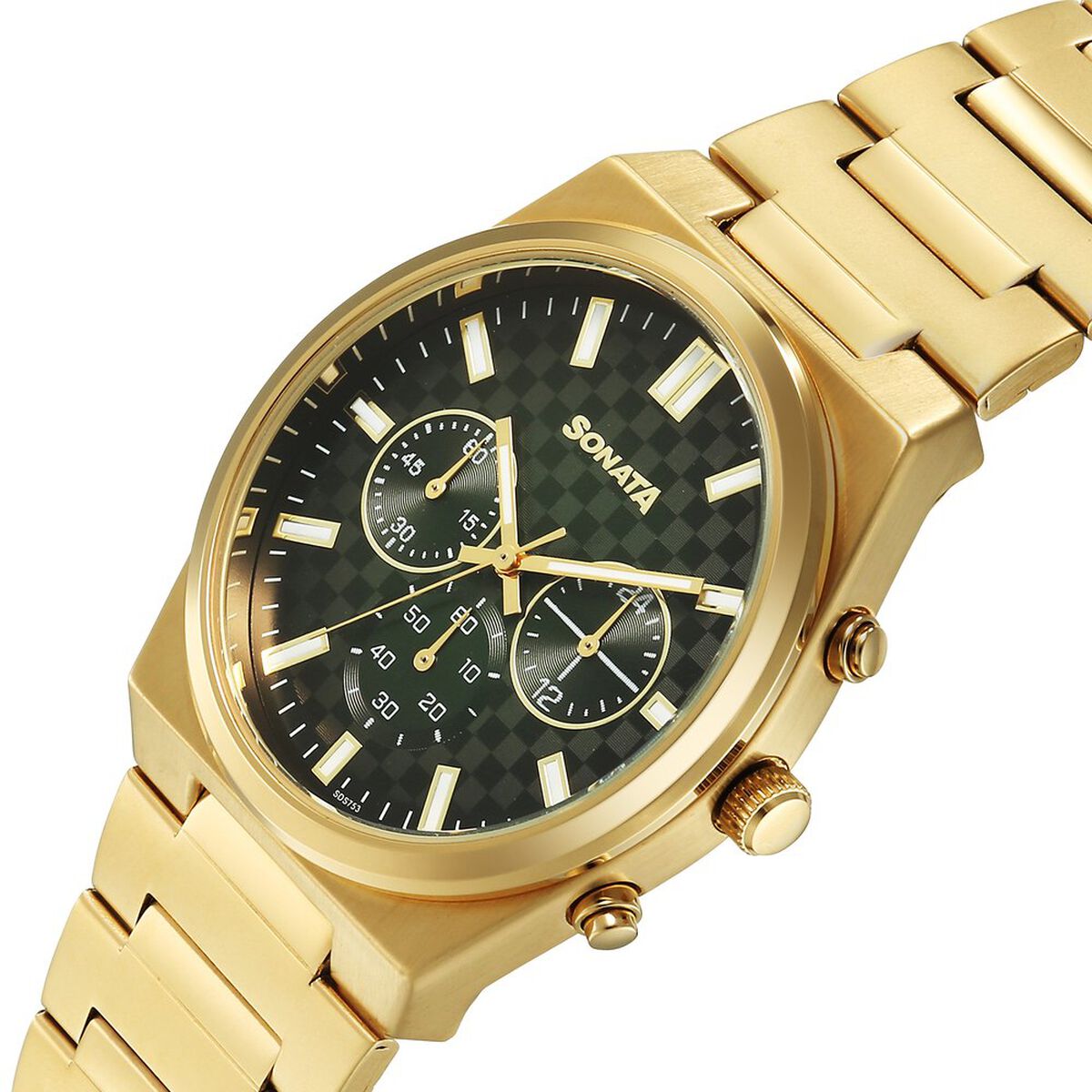 Sonata Festive Quartz Analog Multicoloured Dial Metal Strap Watch For Men 3