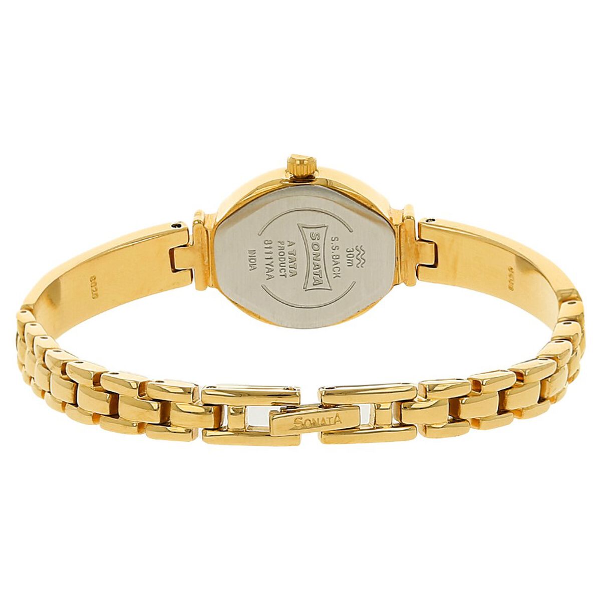 Sonata Quartz Analog Champagne Dial Metal Strap Watch for Women 4