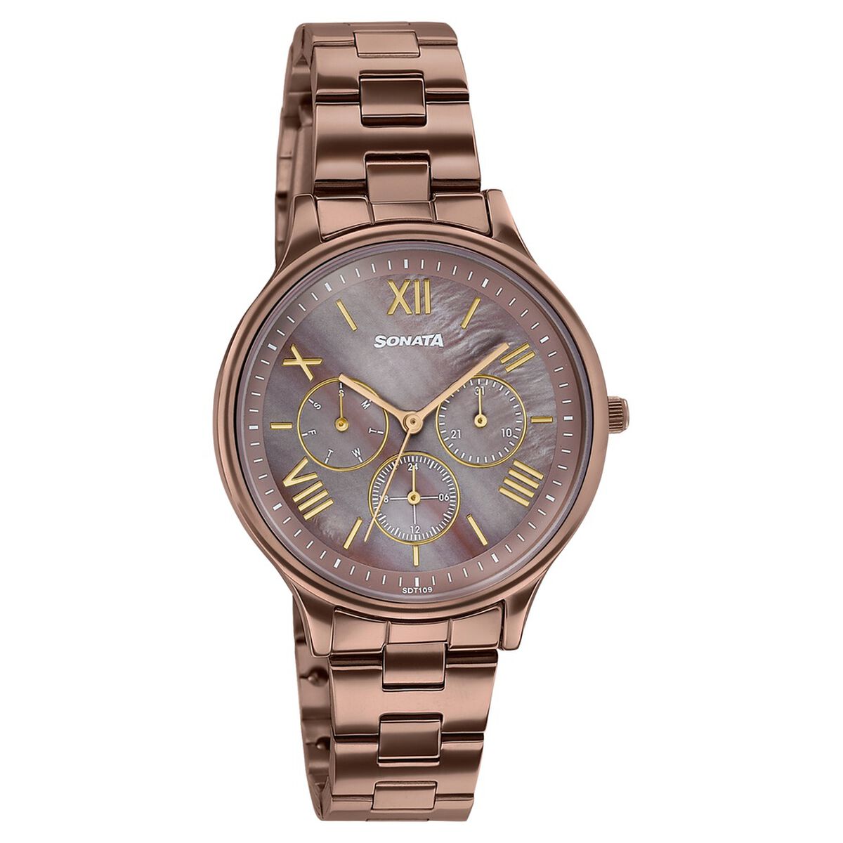 Sonata Women's Work Wear beautiful brown Watch - Premium Multifunction design for everyday style 2