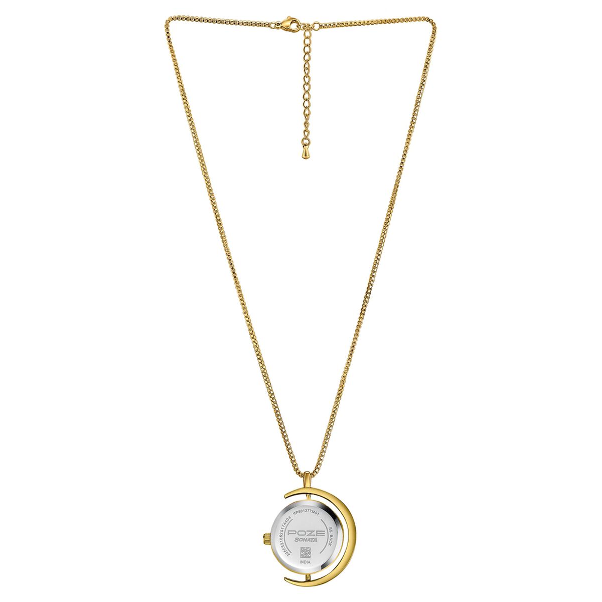 Sonata Poze Quartz Analog White Dial Golden Metal Strap Watch For Women 3