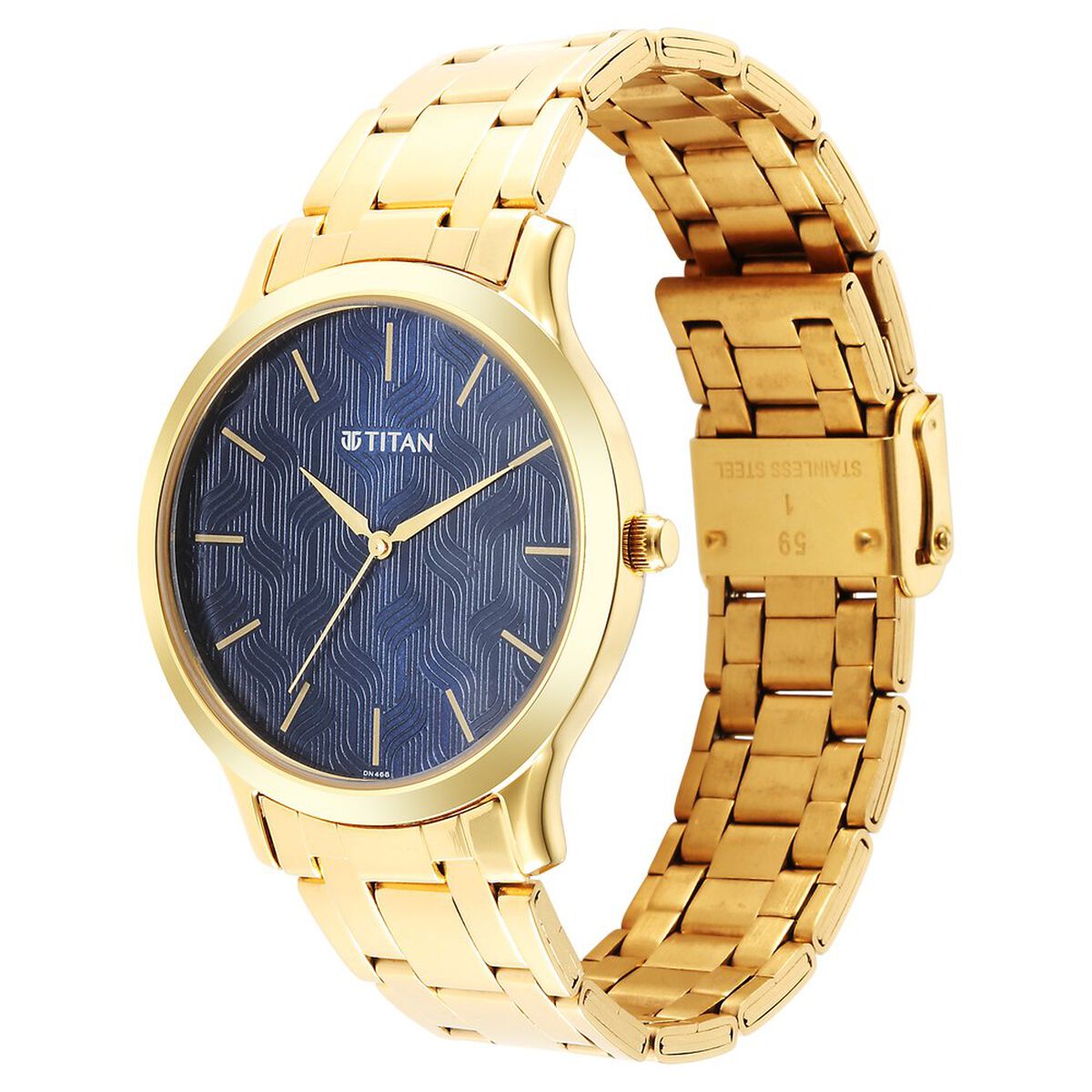 Titan Karishma Radiance Blue Dial Analog Stainless Steel Strap watch for Men 4
