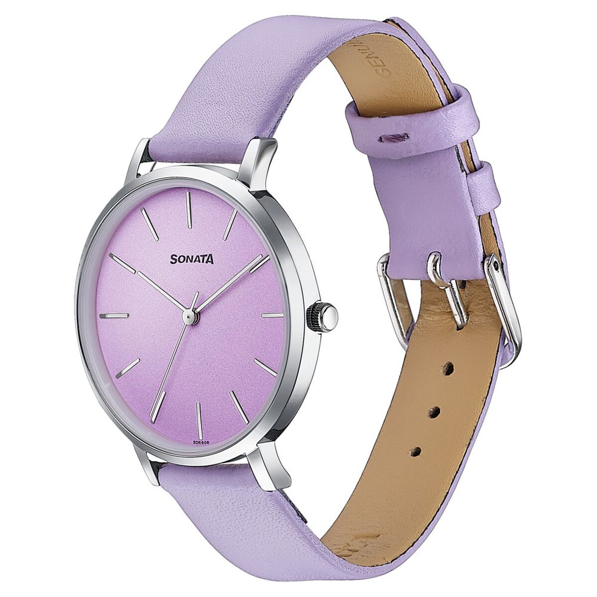 Sonata Pastel Play Quartz Analog Lavender Dial Leather Strap Watch For Women 3