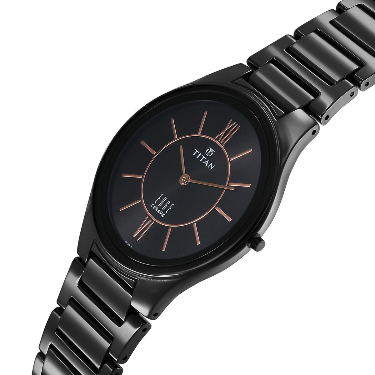 Titan Edge Ceramic Quartz in Rich Black Dial Watch for Men 2