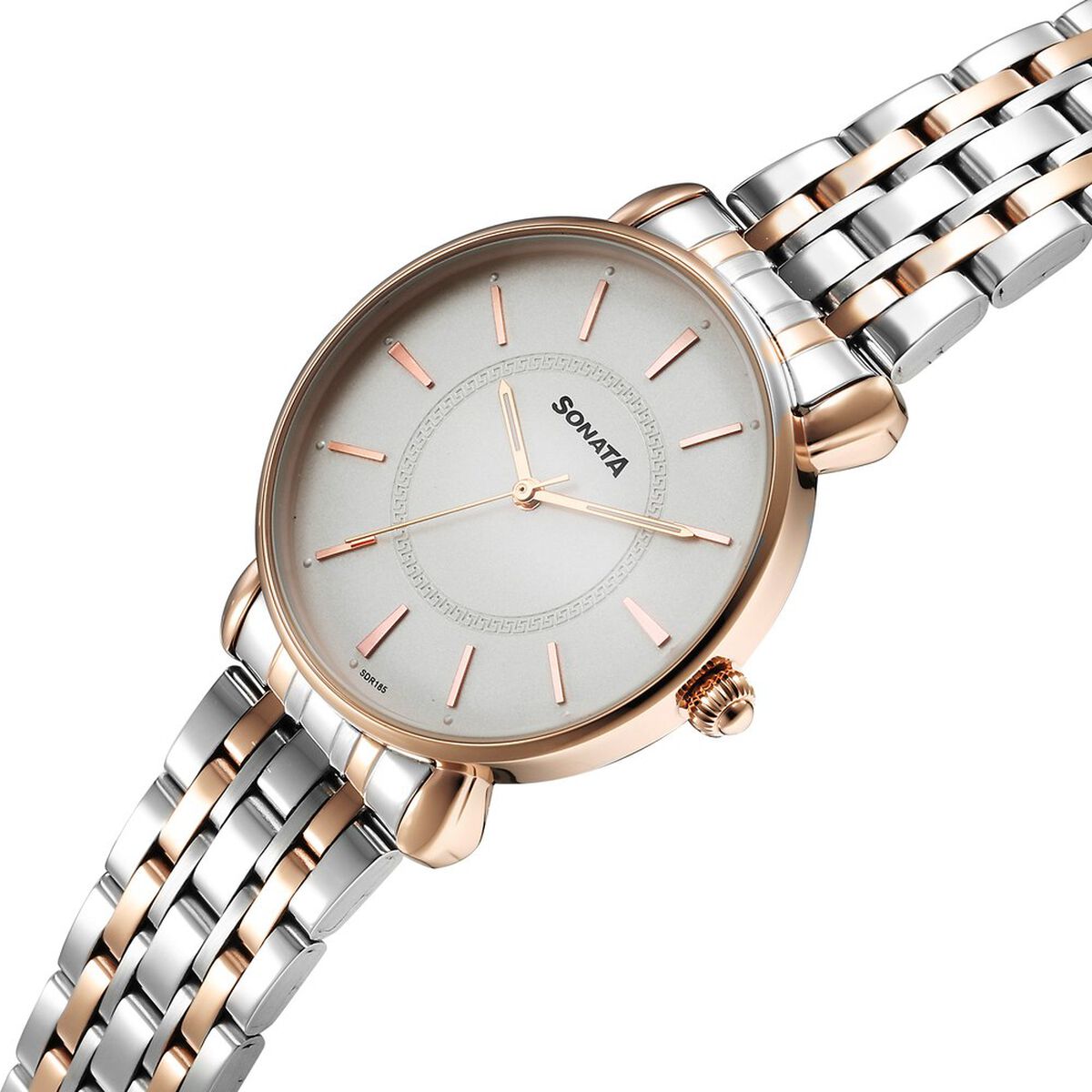 Sonata Wedding Quartz Analog Off White Dial Stainless Steel Strap Watch For Women 2