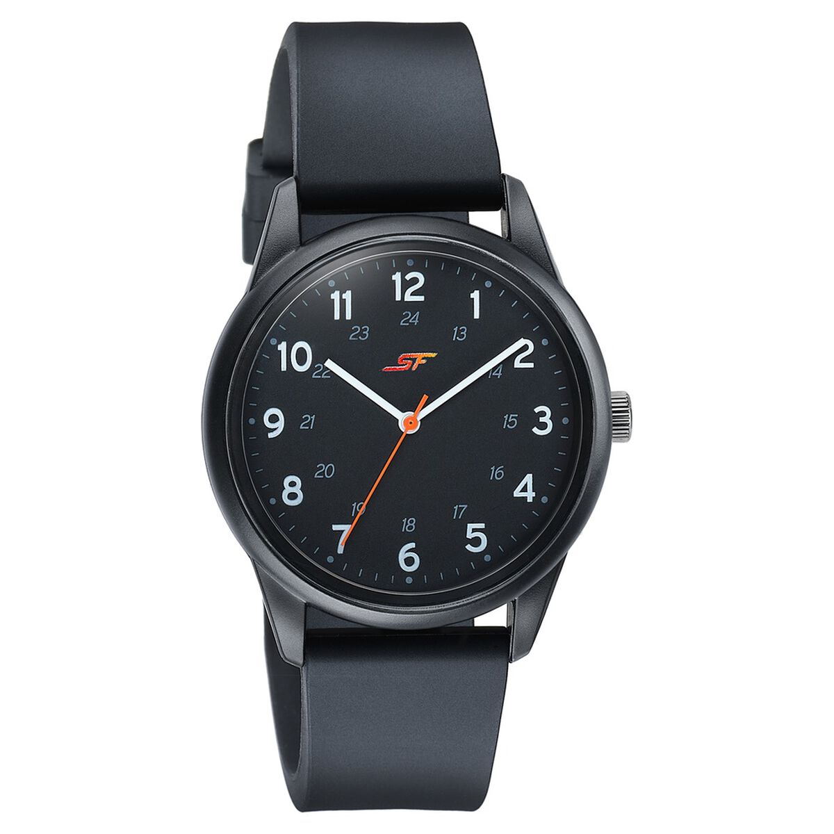 Sonata SF Field watch Quartz Analog Black Dial Black Silicone Strap Watch For Men 2