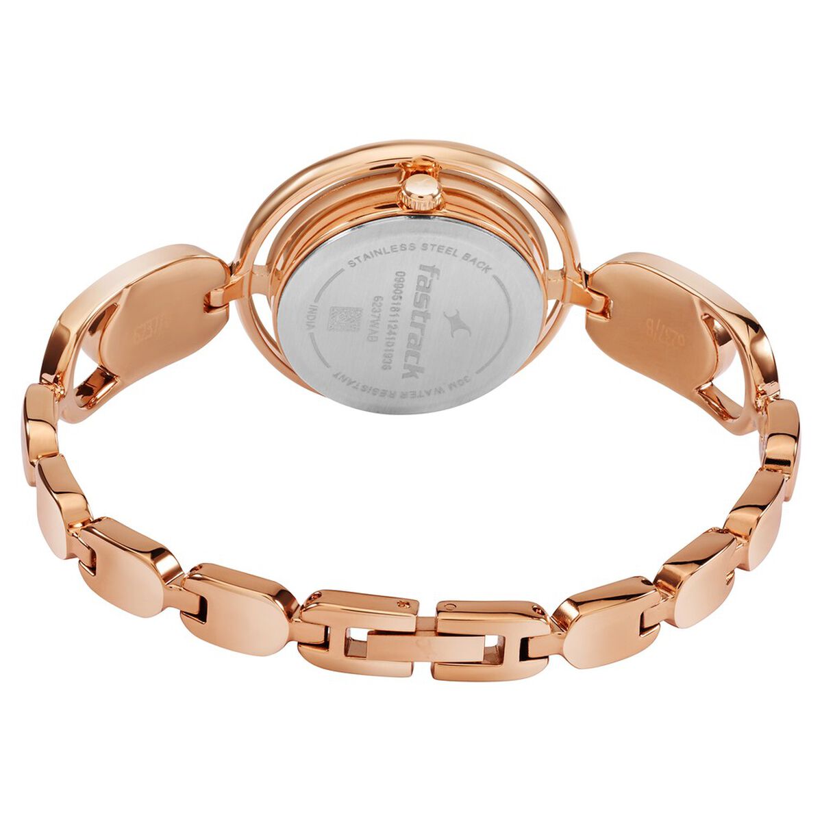 Fastrack Pulse Quartz Analog Brown Dial Metal Strap Watch For Girls 5