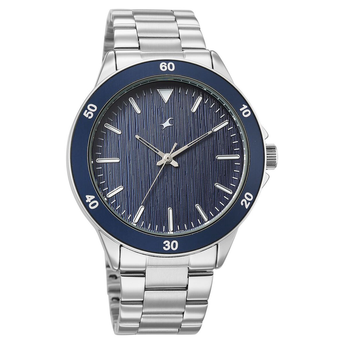 Fastrack Stunners Quartz Analog Blue Dial Black Stainless Steel Strap Watch For Guys 2
