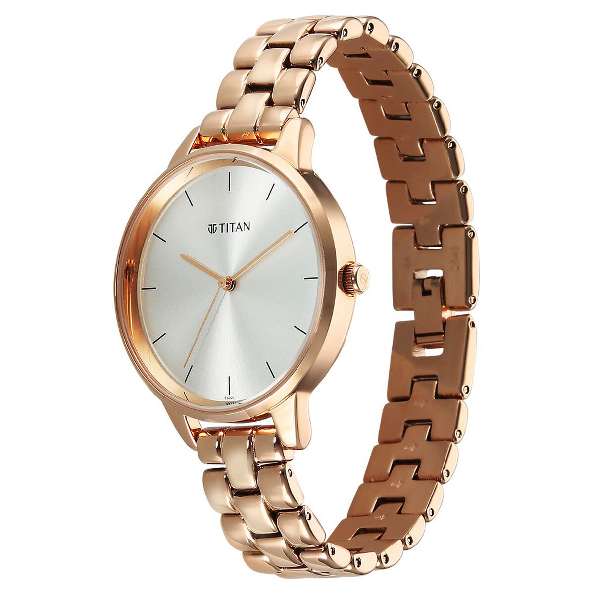 Titan Neo Quartz Analog Grey Dial Rose Gold Metal Strap Watch For Women 3