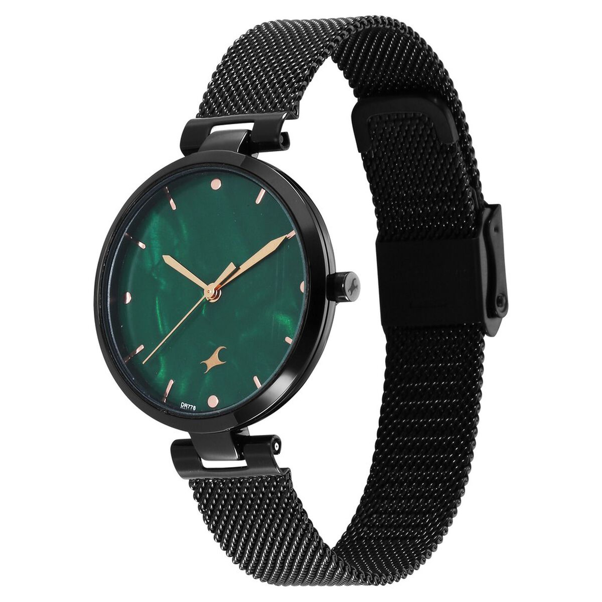 Fastrack Stunners X Quartz Analog Green Mother Of Pearl Dial Stainless Steel Strap Watch For Girls 3