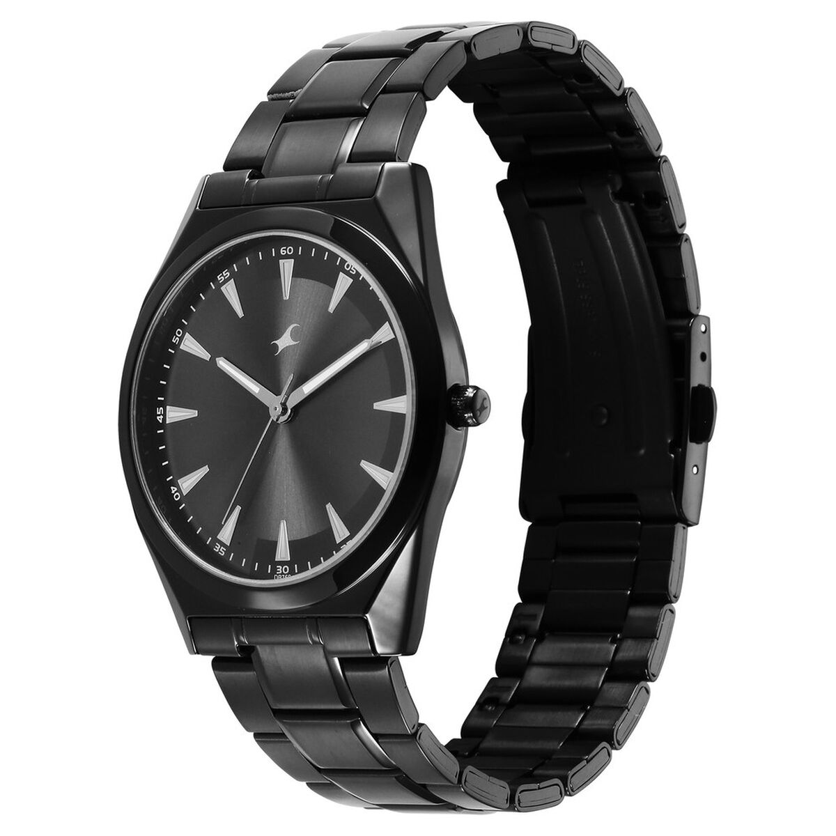 Fastrack Stunners X Quartz Analog Black Dial Stainless Steel Strap Watch For Guys 3