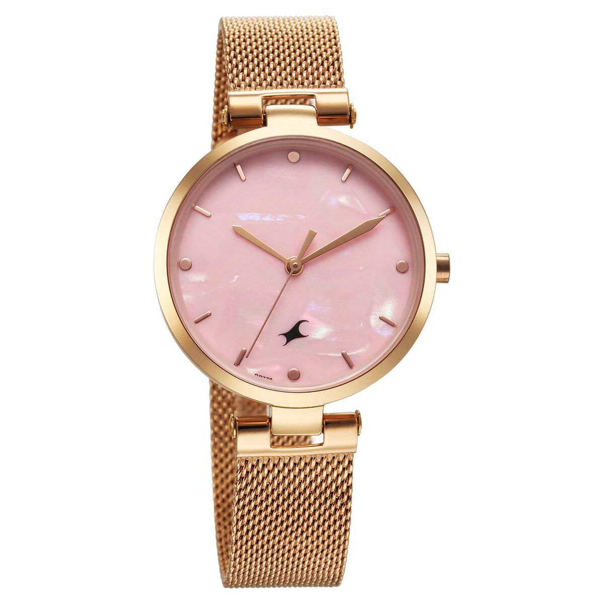 Fastrack Stunners X Quartz Analog Pink Mother Of Pearl Dial Stainless Steel Strap Watch For Girls 2