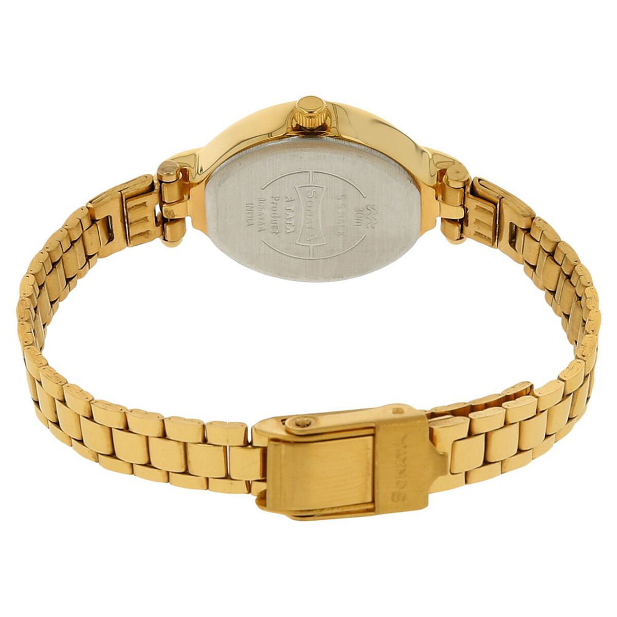 Sonata Quartz Analog Champagne Dial Stainless Steel Strap Watch for Women 4