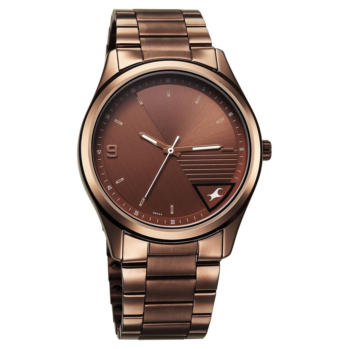 Fastrack Stunners Quartz Analog Brown Dial Brown Metal Strap Watch For Guys 2