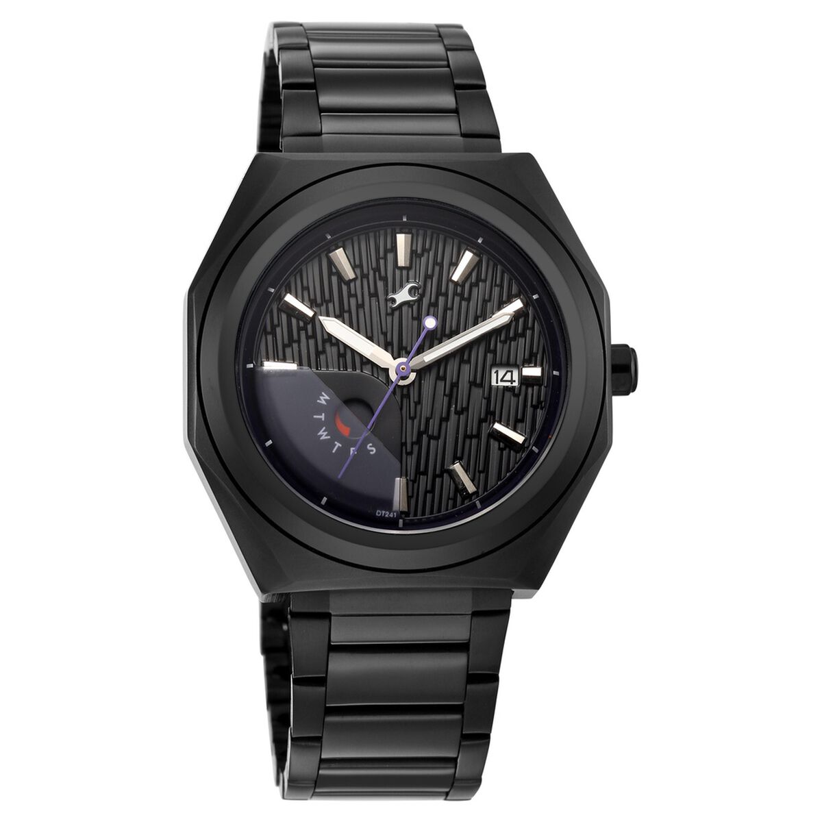 Fastrack Oceanyx 2.0 Analog Watch with Day Date for Men with Black Dial & Black Metal Strap 2
