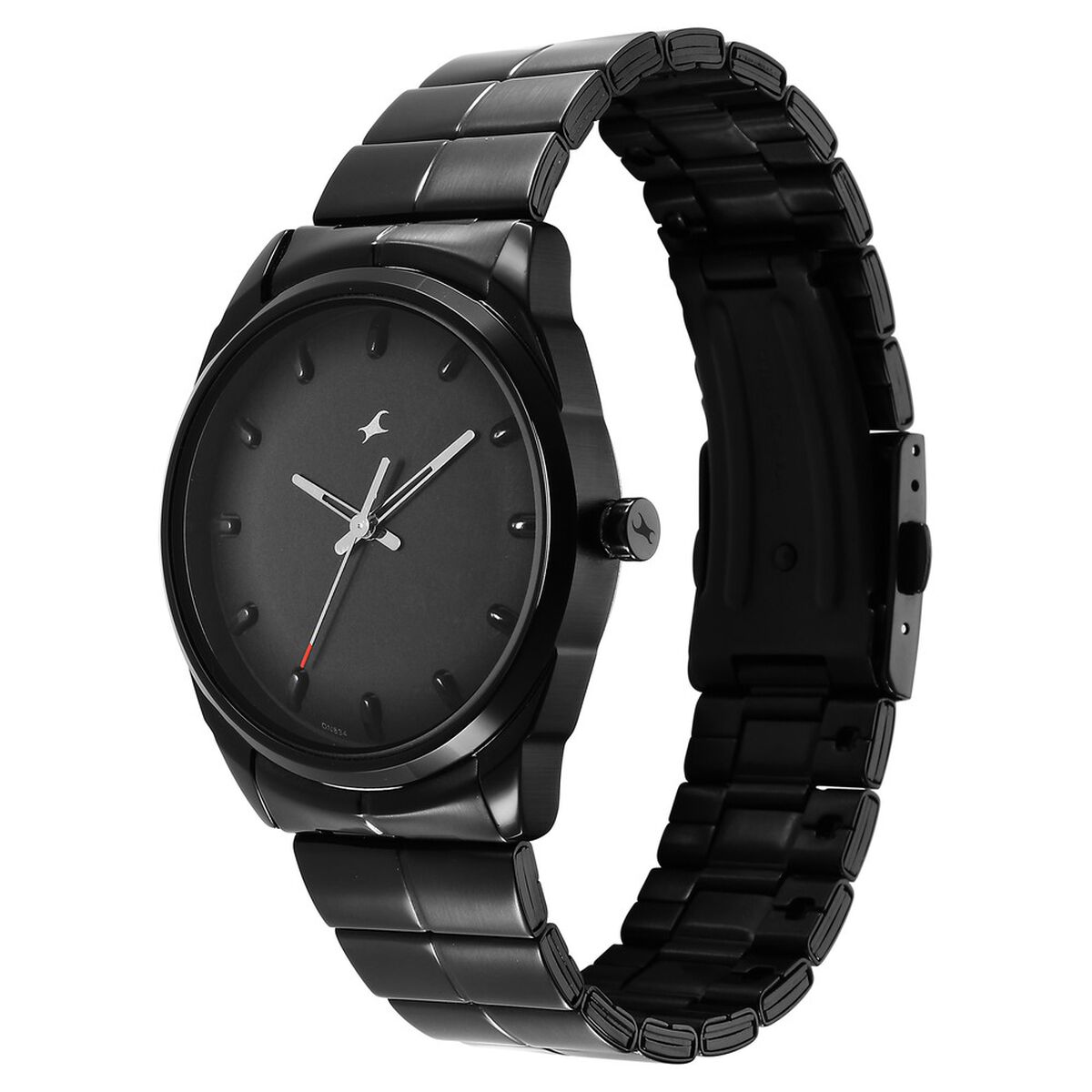 Fastrack Quartz Analog Black Dial Black Stainless Steel Strap Watch for Guys 3