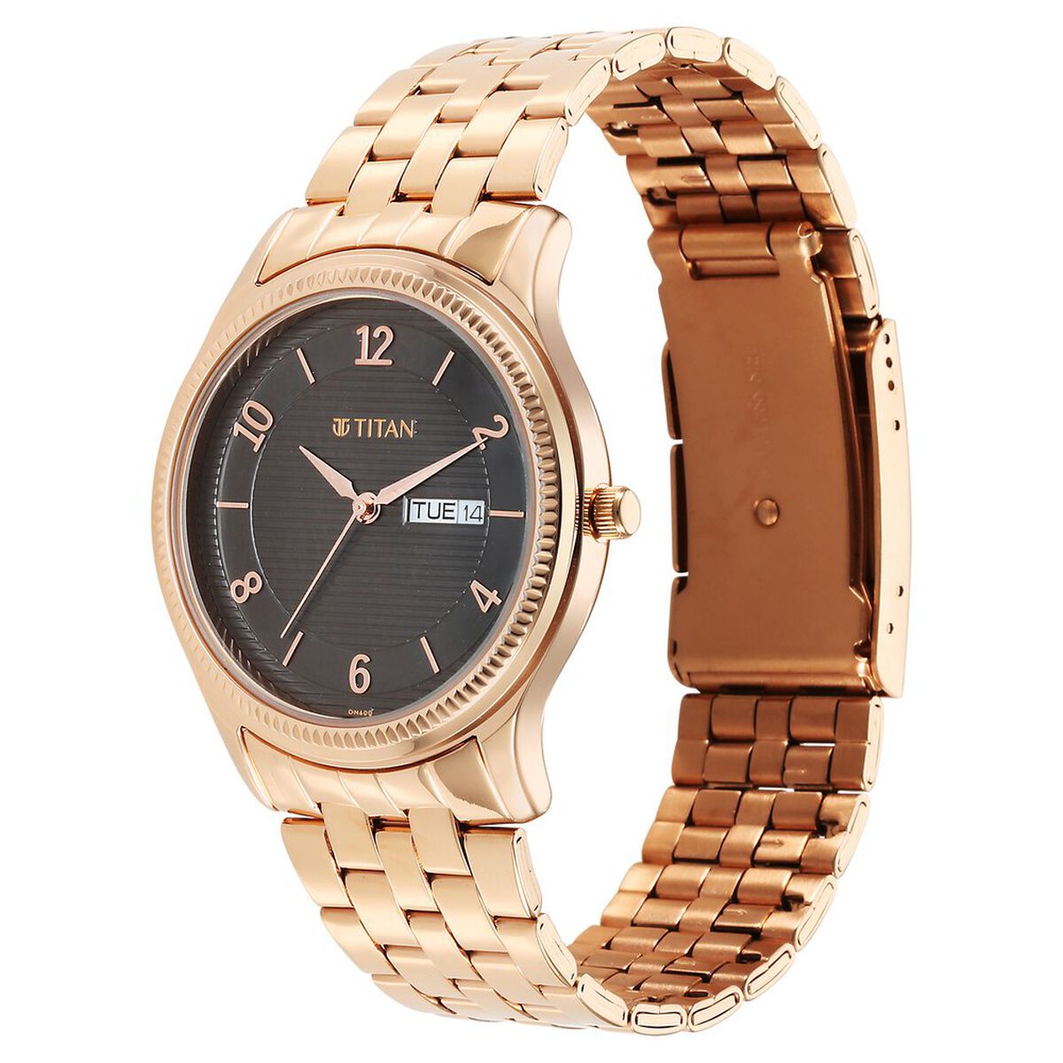 Titan Karishma Brown Dial Analog with Day and Date Stainless Steel Strap Watch for Men 4