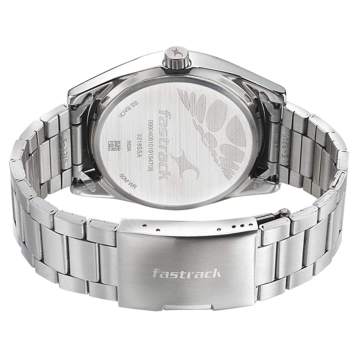 Fastrack Go Skate Quartz Analog with Date Black Dial Stainless Steel Strap Watch for Guys 5