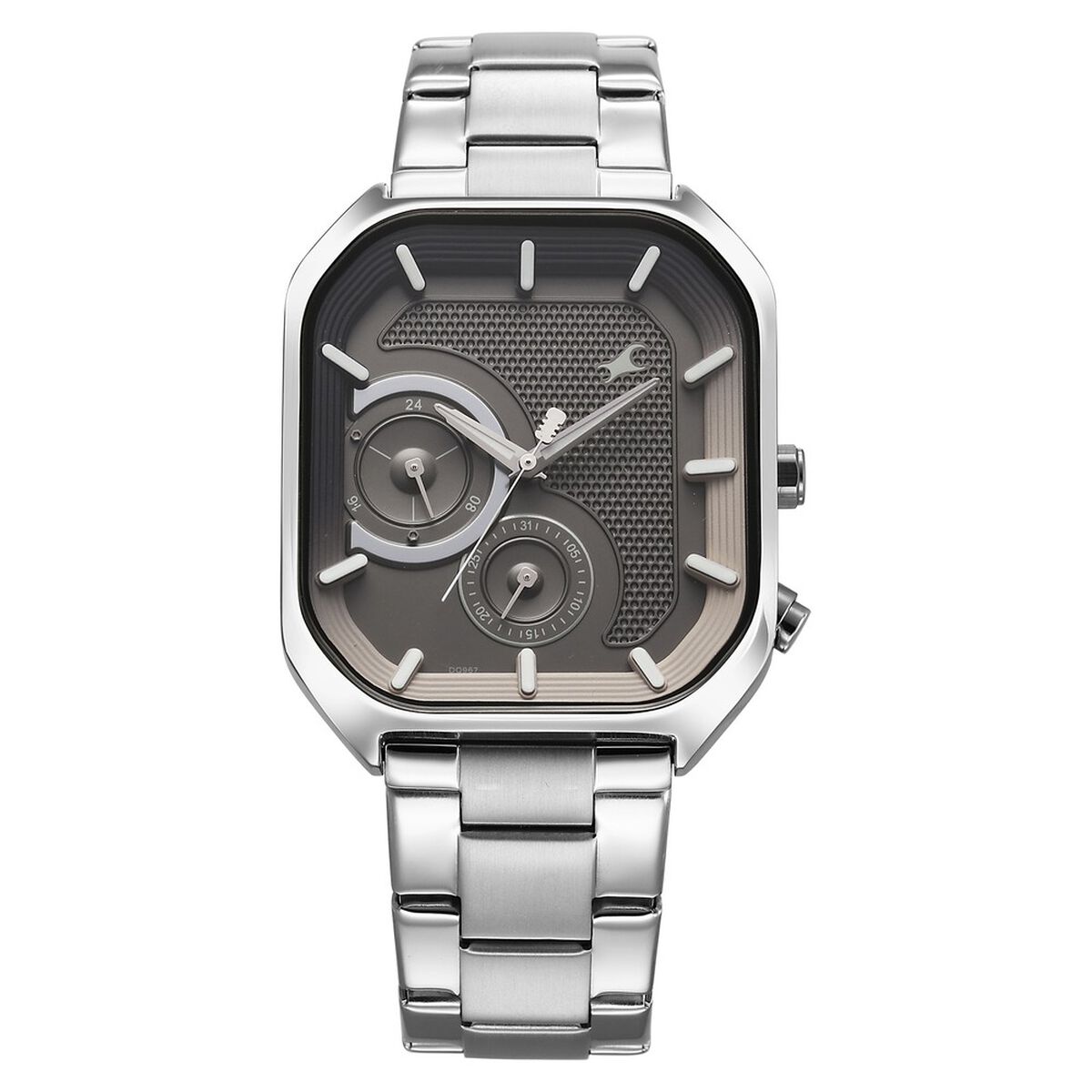 Fastrack Groove Multifunction Anthracite Dial Metal Strap Guy's Watch with Lume indices 2