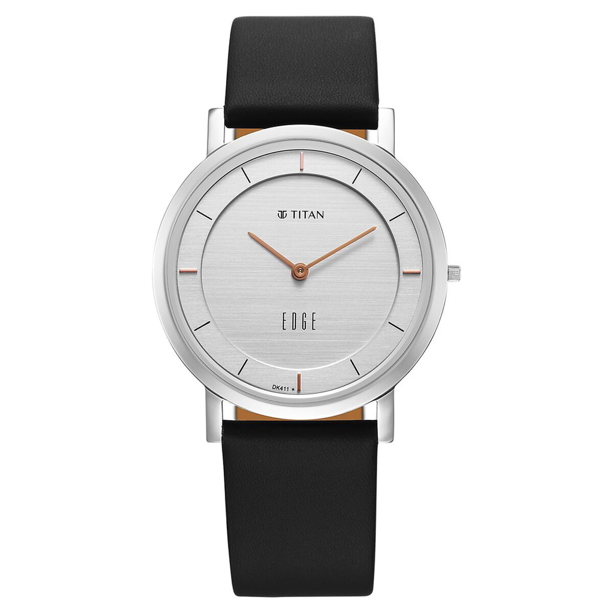 Titan Edge Quartz Analog White Dial Blue Leather Strap Watch For Men 1