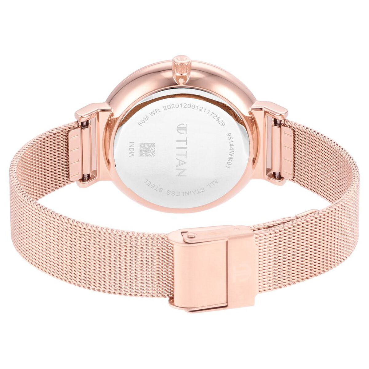 Titan Slimline Silver Dial Quartz Multifunction Stainless Steel Strap Watch for Women 5
