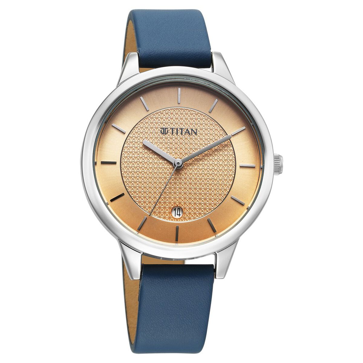 Titan Neo Workwear Quartz Analog Peach Dial Leather Strap Watch For Women 2