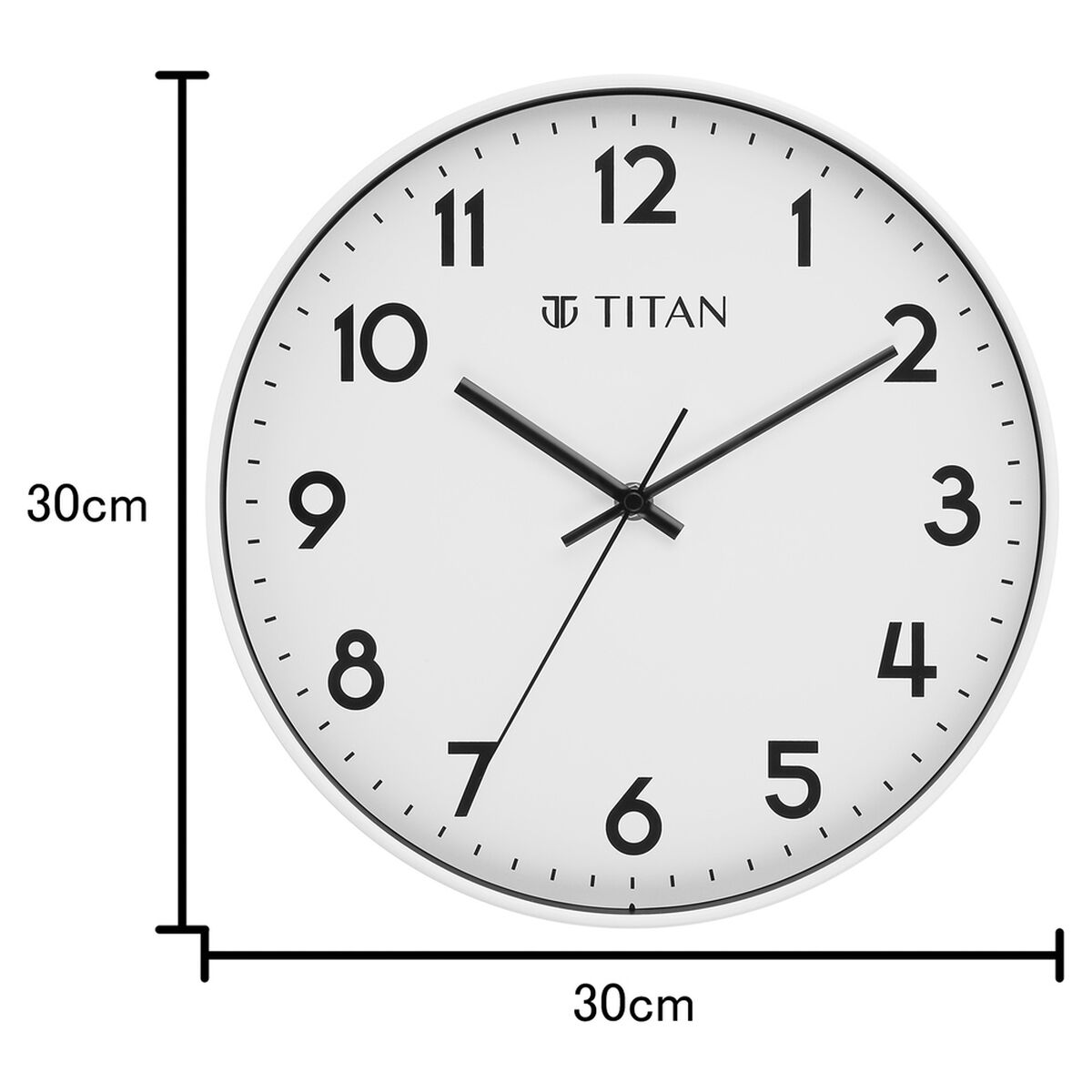 Titan Wall Clock - White faced Silent Wall Clock for Modern Homes - Decorative Wall Decor  - 30 CM Dial Size Small 3