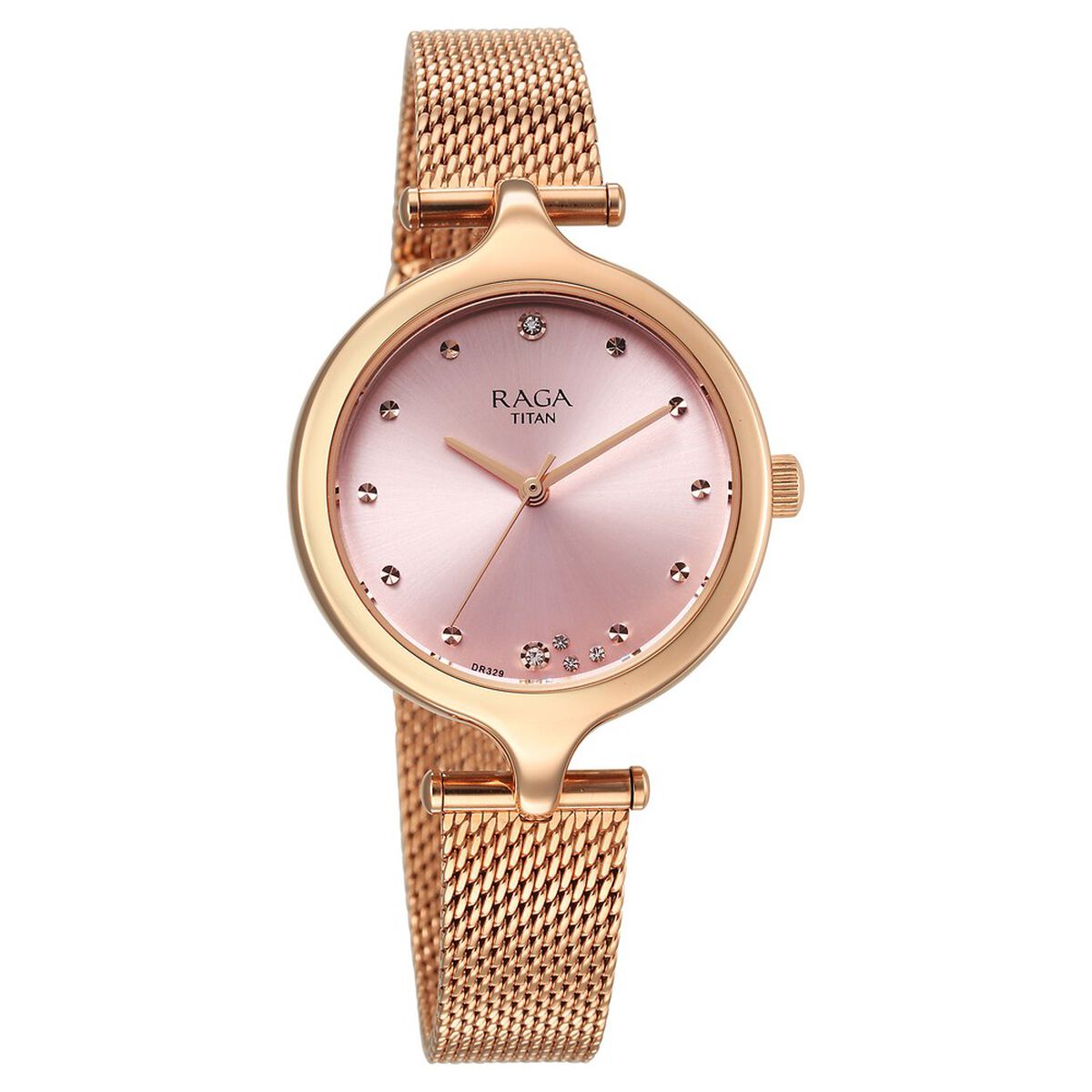 Titan Raga Showstopper Quartz Analog Rose Gold Dial Metal Strap Watch For Women 2
