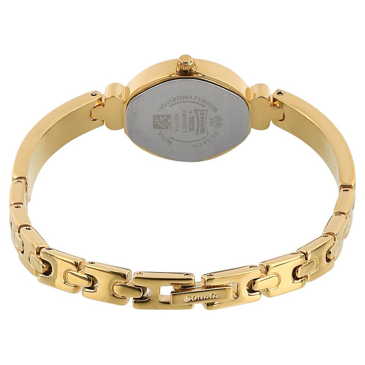 Sonata Quartz Analog Champagne Dial Metal Strap Watch for Women 4